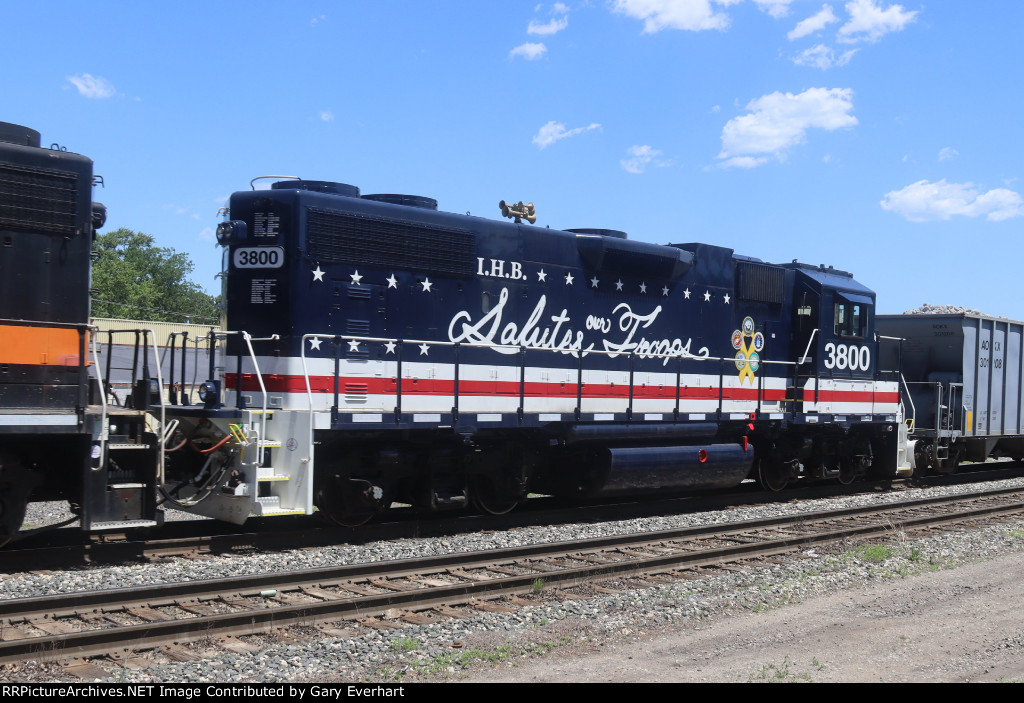 IHB GP38-3 #3800 - "Indiana Harbor Belt Salutes the Troops"